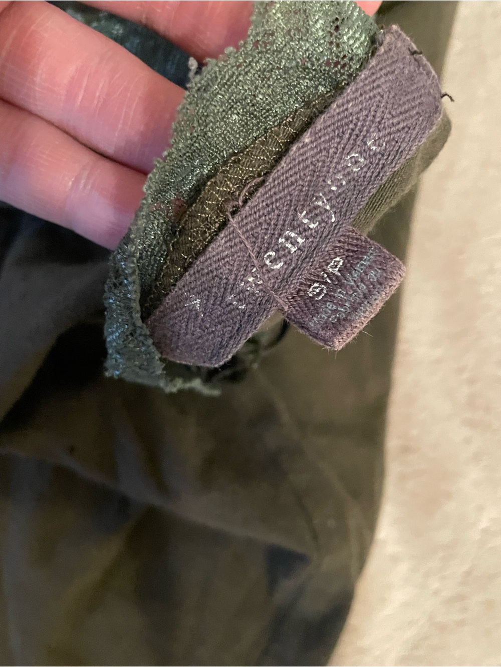 Y2k Olive Green Lace-Trim Cami Tank Top - Picture 6 of 6